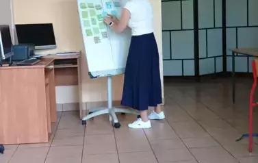 Pani Ewa przy tablicy