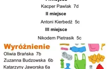 plakat z wynikami konkursu