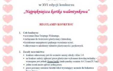 regulamin konkursu walwntynkowego