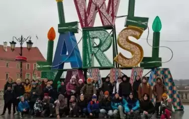 uczniowie klasy 5b i 5c w Warszawie