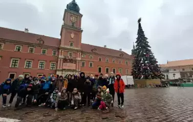 Uczniowie klasy 5b i 5c na Placu Zamkowym