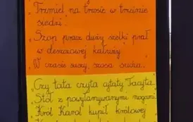 plakat przedstawiający ,,Łamańce językowe 