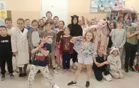 Dzień Piżamy - uczniowie w piżamach 