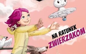 zdjęcie przedstawia książkę pod tytułem Na ratunek zwierzakom czytana na zajęciach Szkolnego Klubu Książki