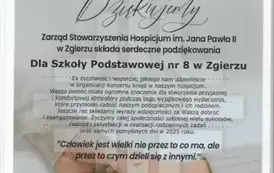 Podziękowanie z Hospicjum