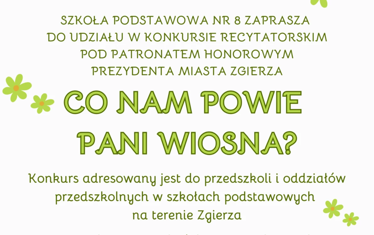KONKURS CO NAM POWIE PANI WIOSNA 