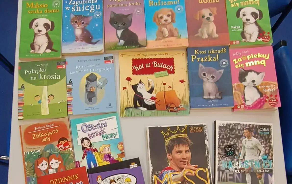 Nowości książkowe do wypożyczenia w bibliotece szkolnej