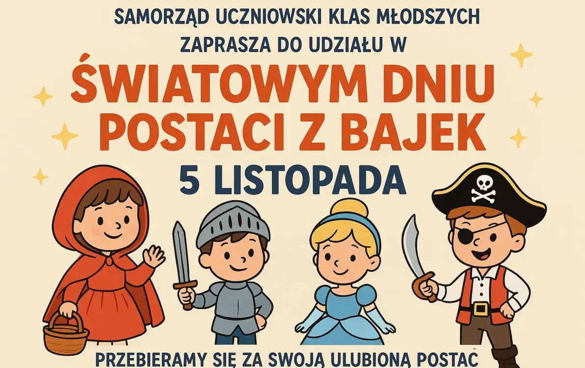 Plakat promujący Dzień postaci z bajek