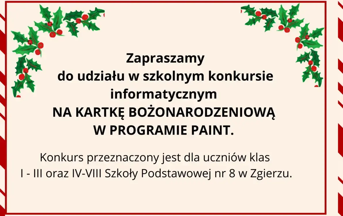  Plakat zapraszający do konkursu informatycznego