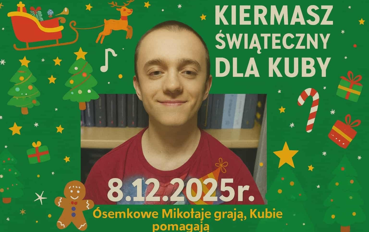 plakat z napisem Kiermasz dla Kuby