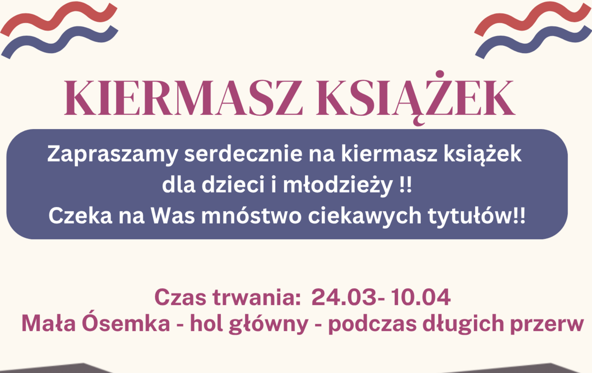 Kiermasz książki wydawnictwa Tuliszków - plakat reklamowy