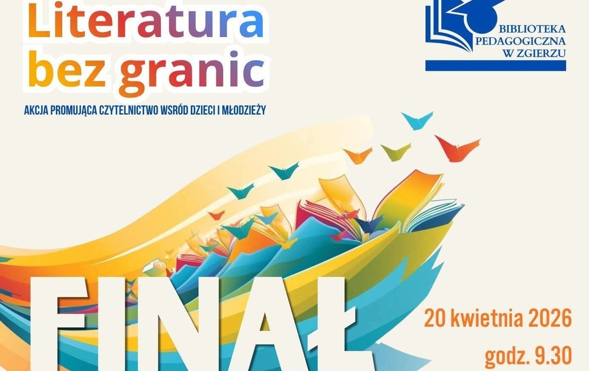 Plakat promujący finał akcji czytelniczej