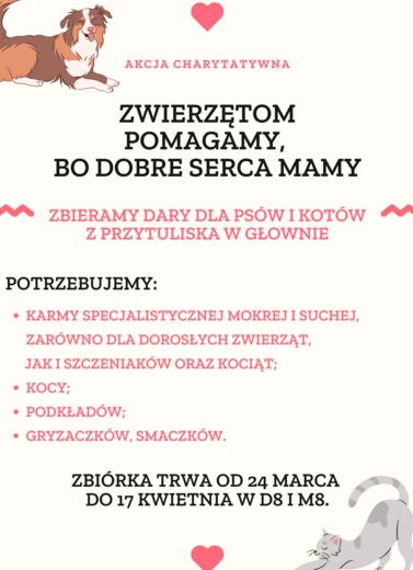 „ZWIERZĘTOM POMAGAMY, BO DOBRE SERCA MAMY"