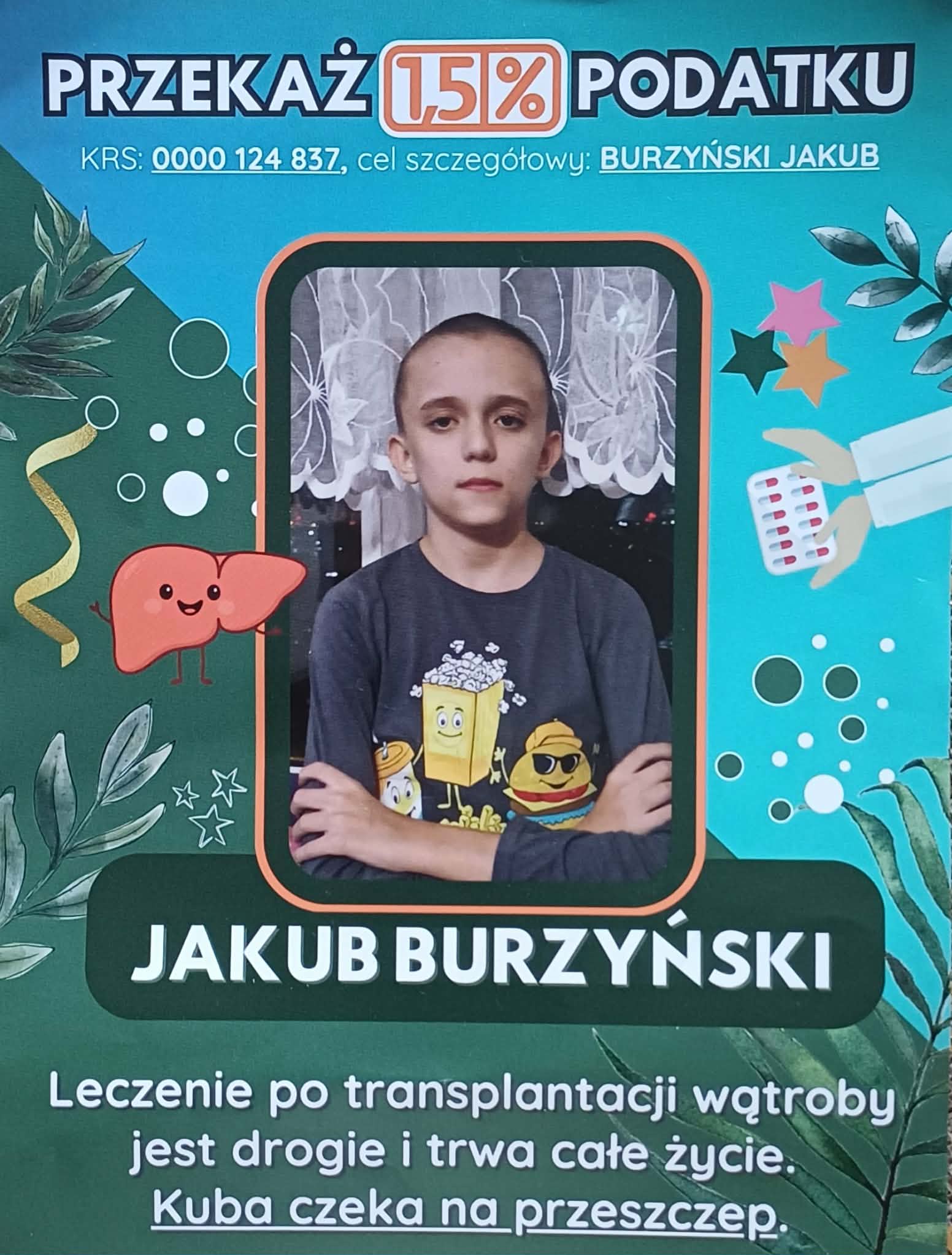 Cały czas można przekazać 1,5 % na&nbsp;Jakuba