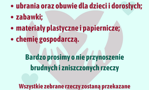 Zdjęcie do AKCJA CHARYTATYWNA &bdquo;PODAJ POMOCNĄ DŁOŃ&rdquo;