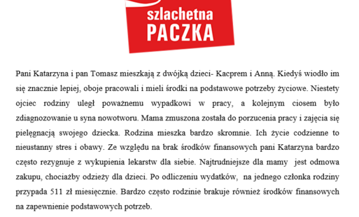 Zdjęcie do SZLACHETNA PACZKA 2024 W SZKOLE SP 8