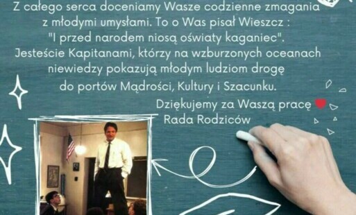 Zdjęcie do ŻYCZENIA OD RADY RODZIC&Oacute;W Z OKAZJI DNIA EDUKACJI NARODOWEJ