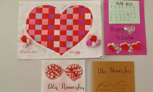 Zdjęcie do WYNIKI KONKURSU NA NAJPIĘKNIEJSZĄ KARTKĘ WALENTYNKOWĄ