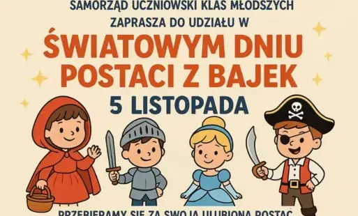 Plakat promujący Dzień postaci z bajek