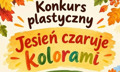 Plakat reklamujący konkurs plastyczny wykonany przez AI